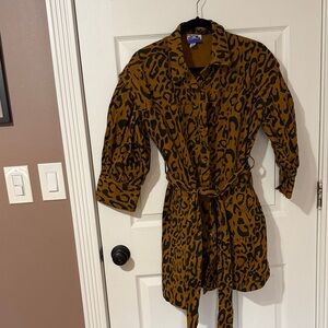 Savannah Taupe Leopard Print Shirt Jacket